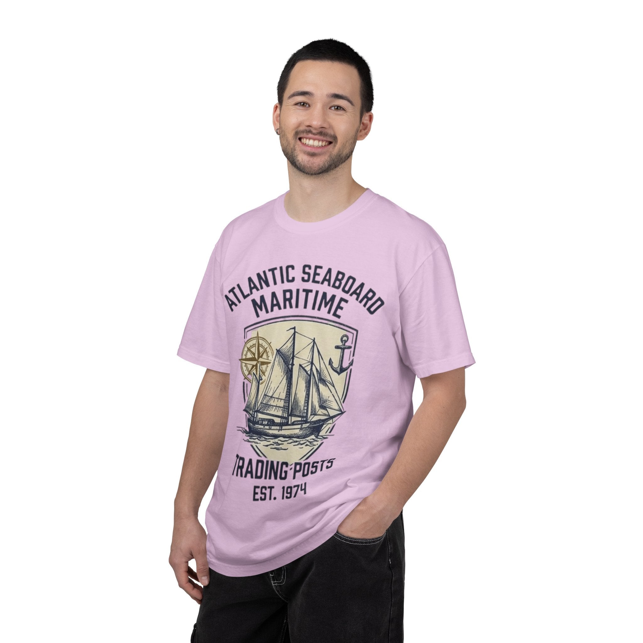Maritime Sailing Tee — "Atlantic Seaboard" Vintage Ship Graphic
