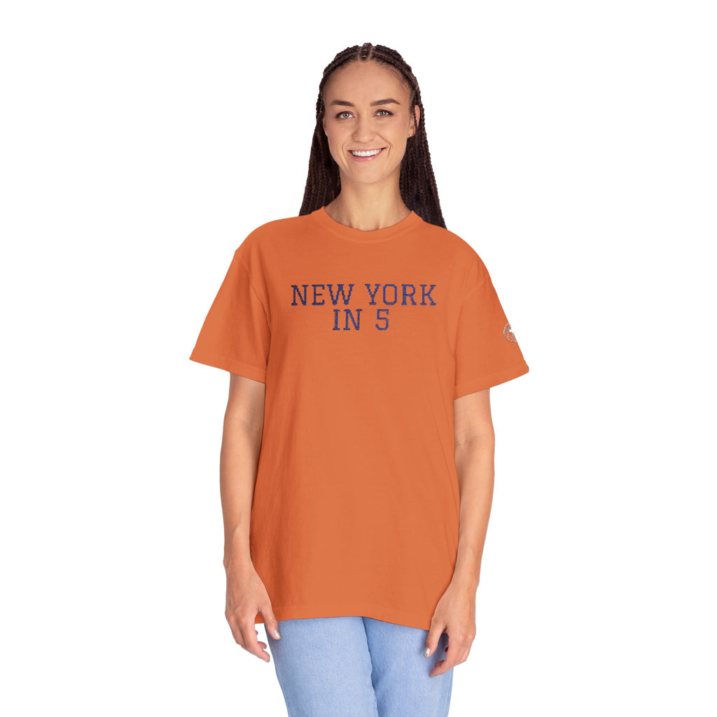 New York in 5 Embroidered - Burnt Orange