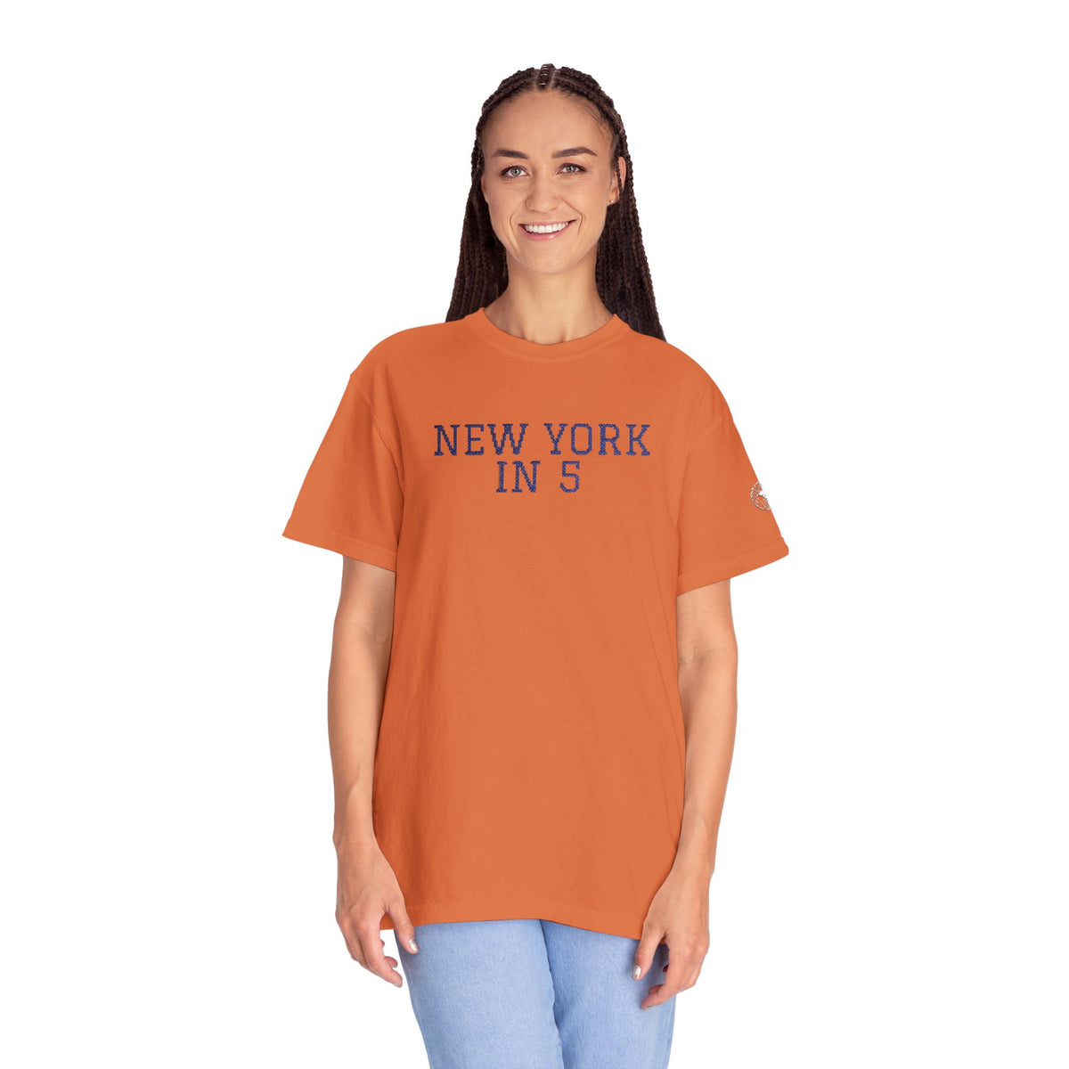 New York in 5 Embroidered - Burnt Orange