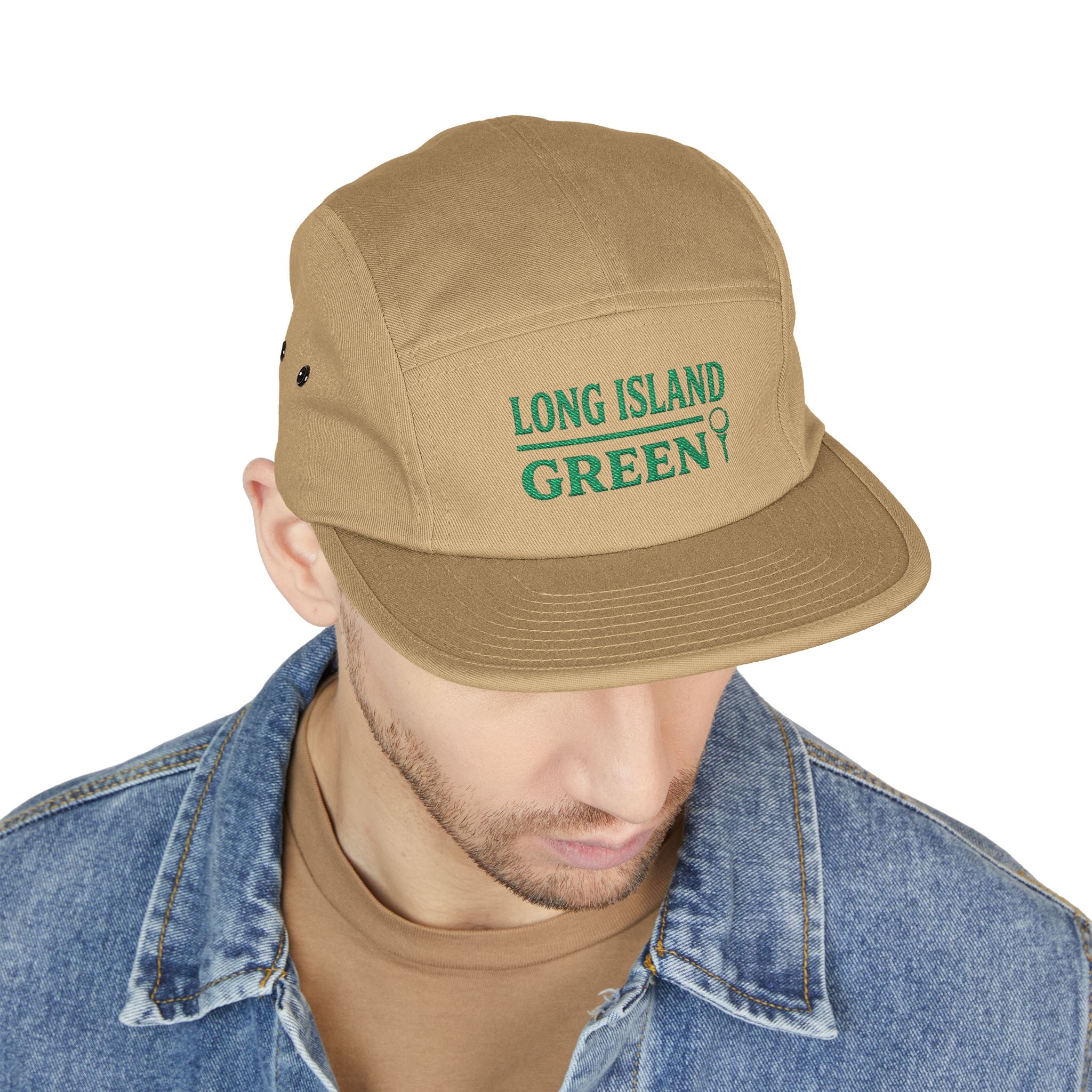 Long Island Green 5-Panel Cap - Khaki