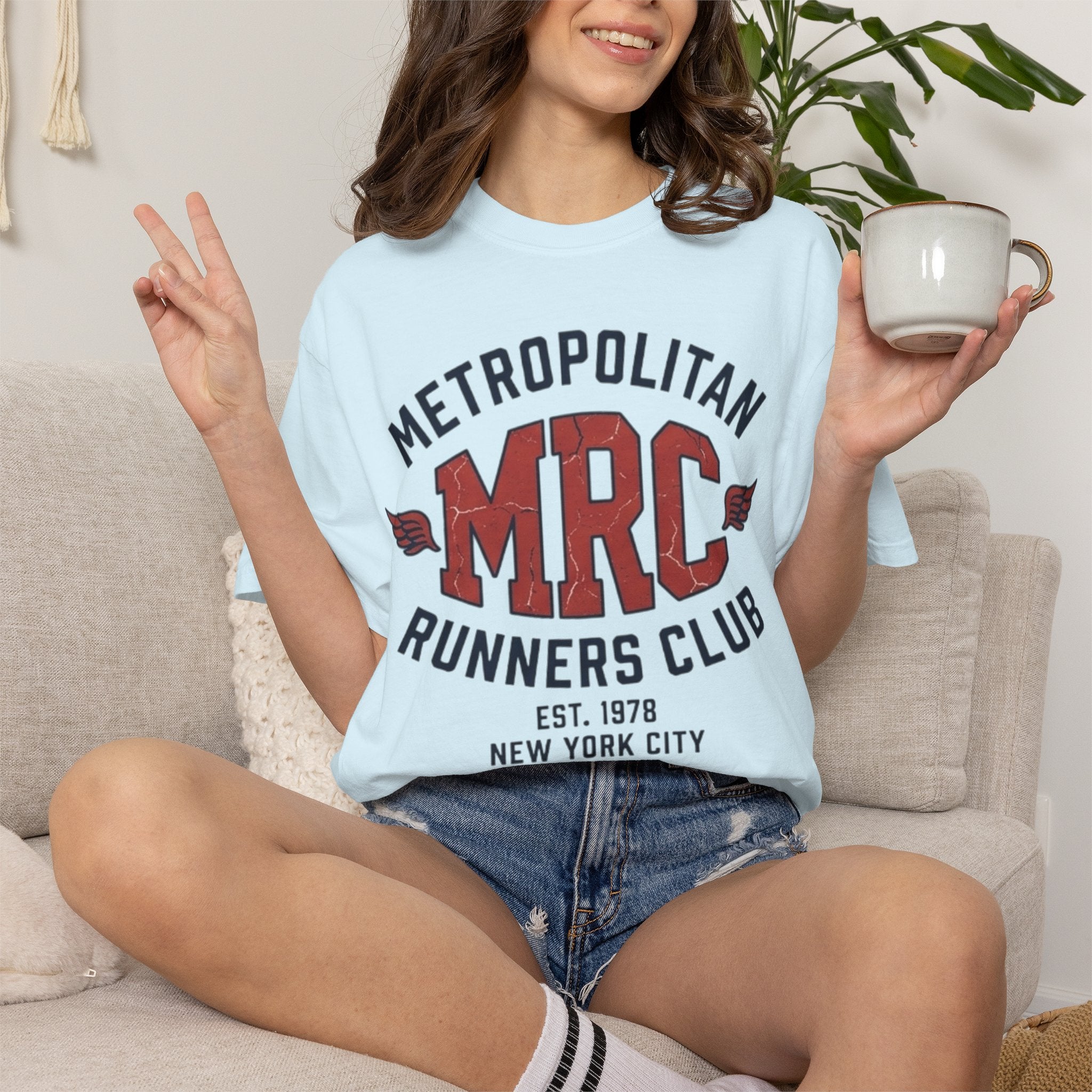 Metropolitan Runners Club "MRC" Graphic T-Shirt — Vintage NYC Running Tee
