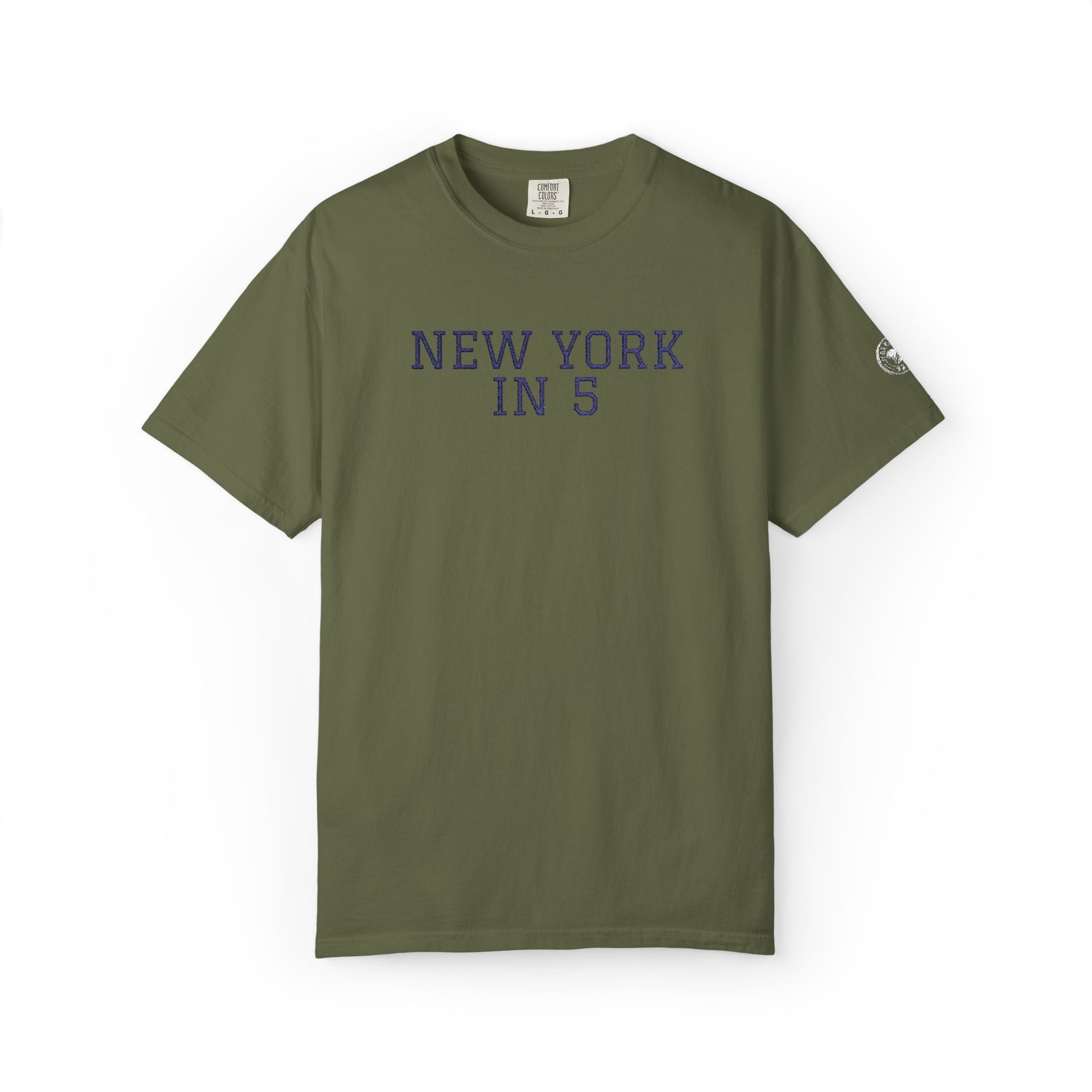 New York in 5 Embroidered - Hemp