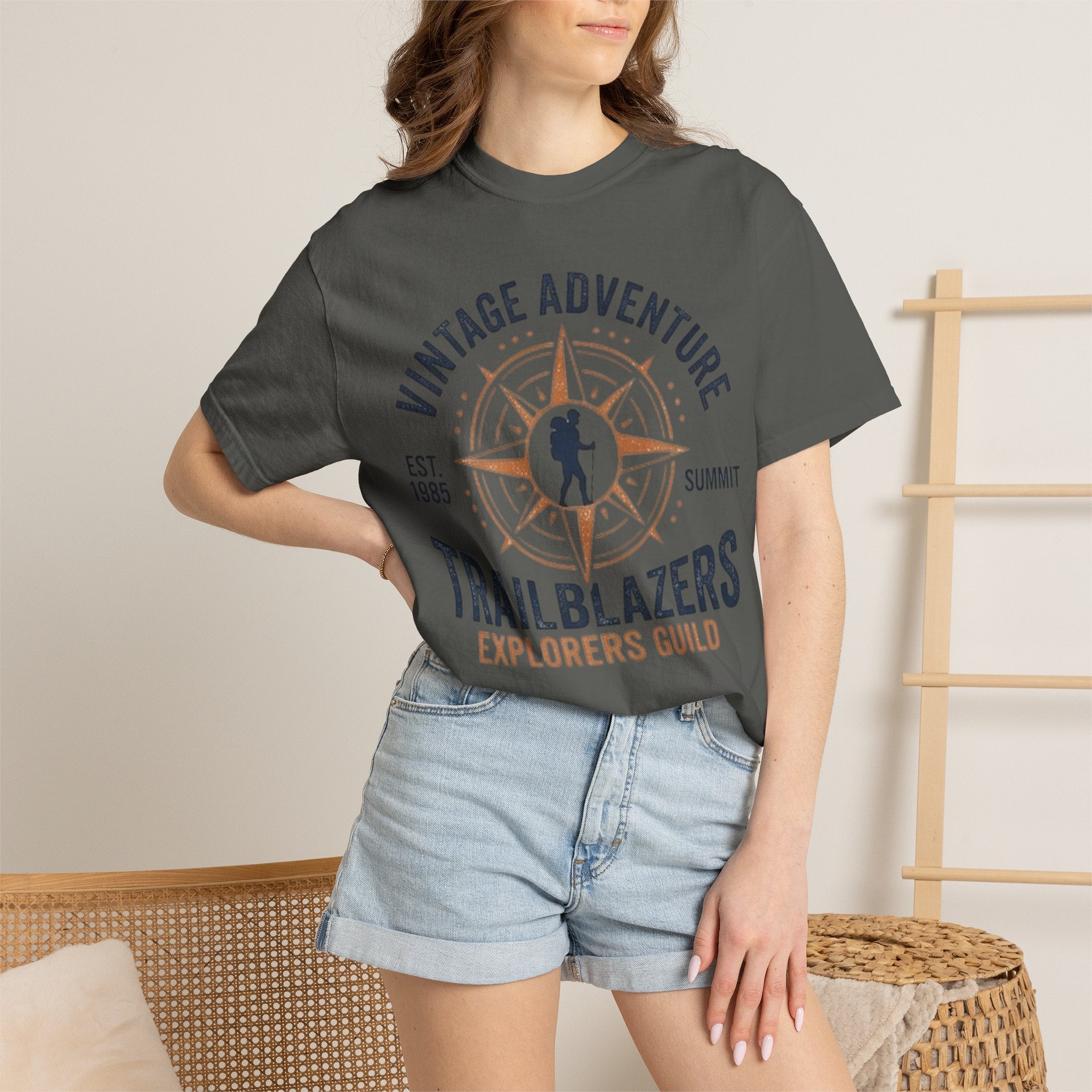 Trailblazers Vintage Adventure T-Shirt — "Trailblazers Explorers Guild" Compass Design
