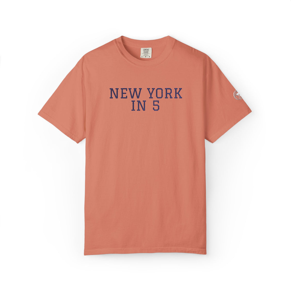 New York in 5 Embroidered - Terracotta