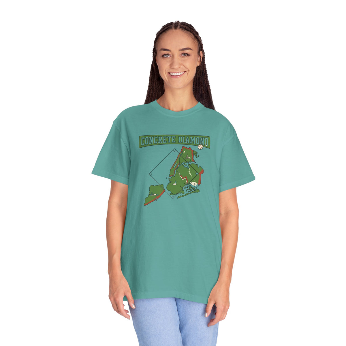 Concrete Diamond Baseball - Seafoam