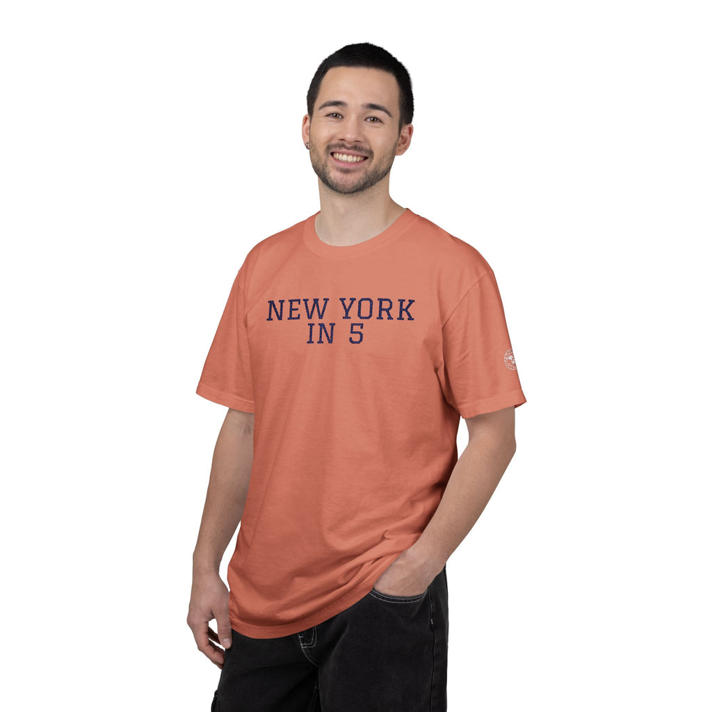 New York in 5 Embroidered - Terracotta