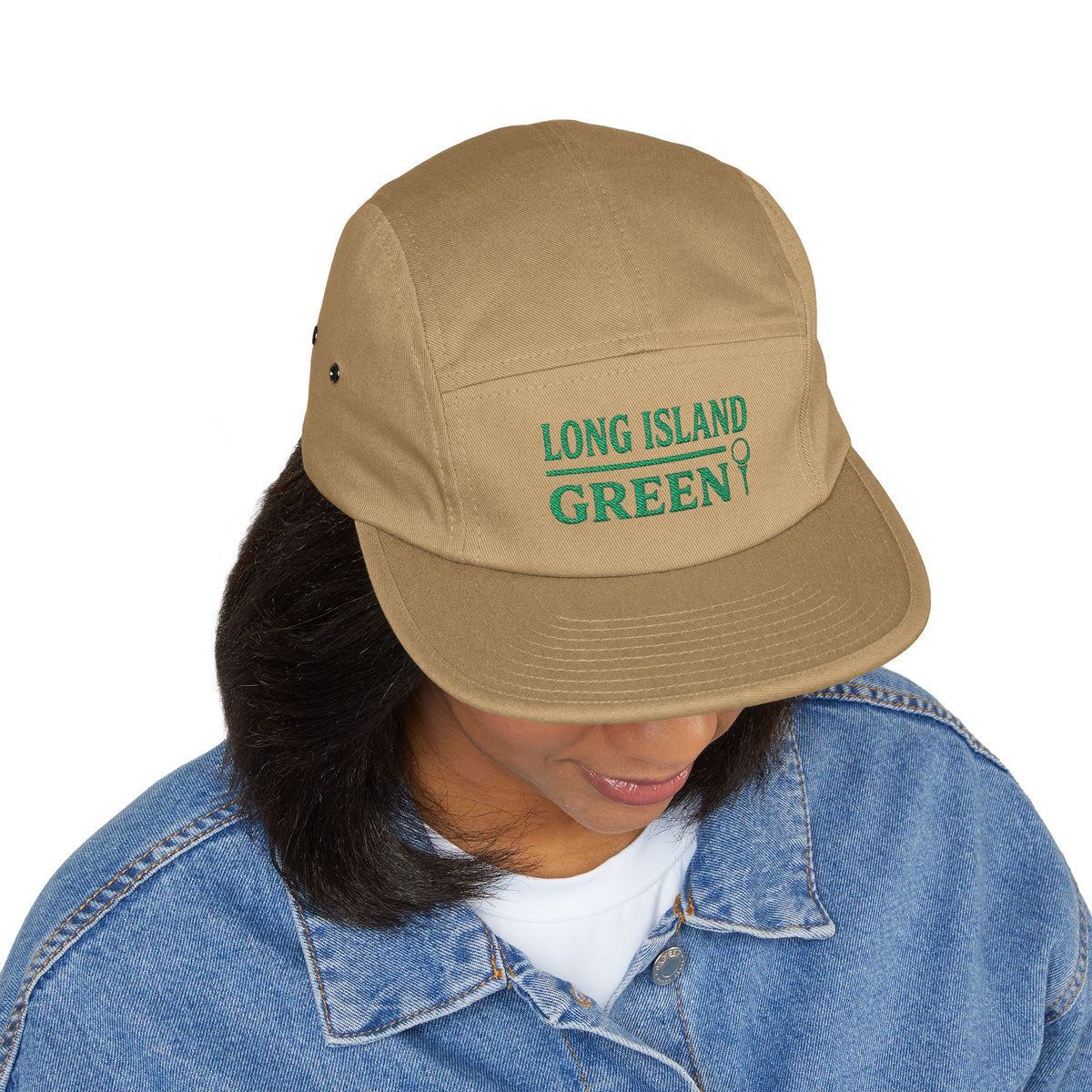 Long Island Green 5-Panel Cap - Khaki