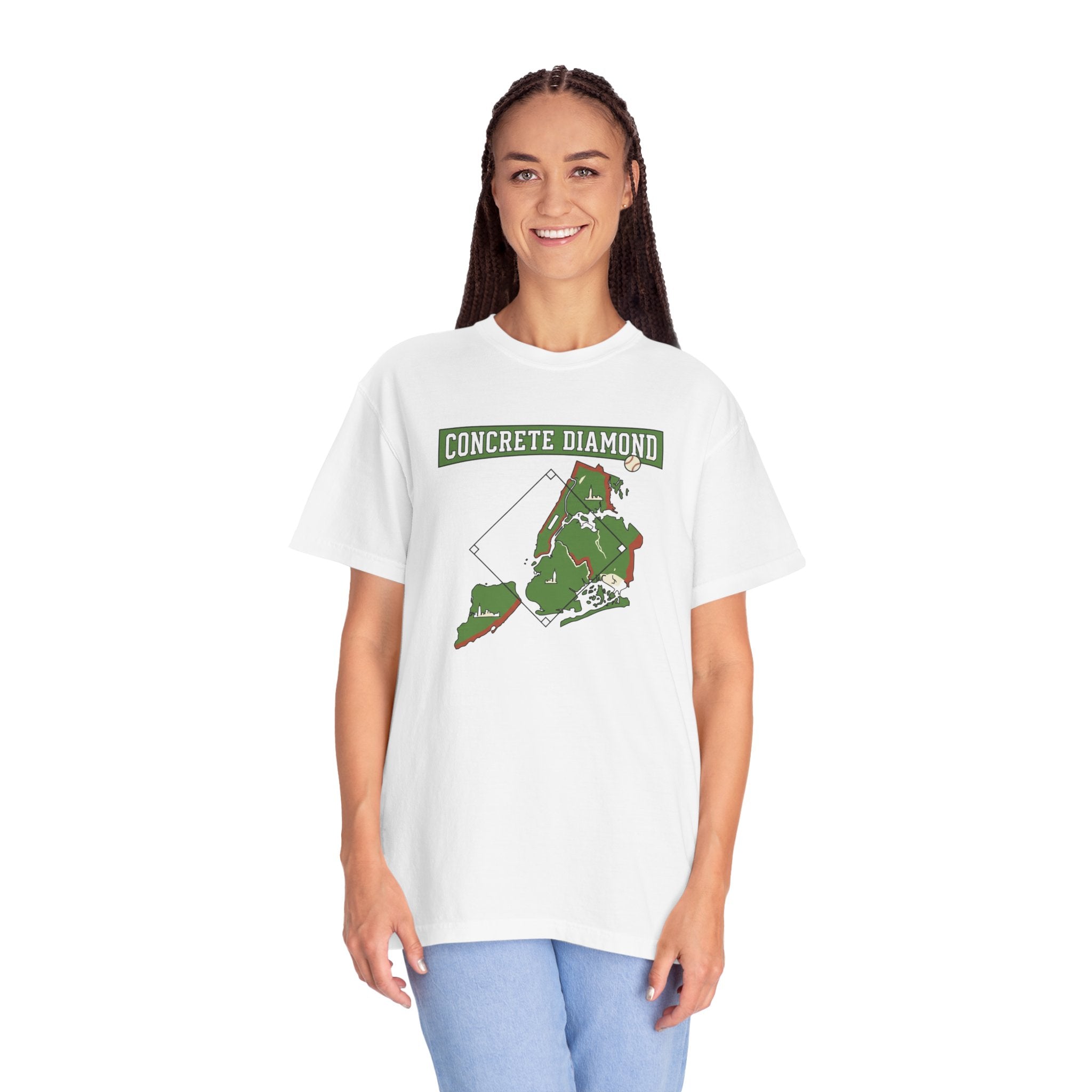 Concrete Diamond Baseball - White