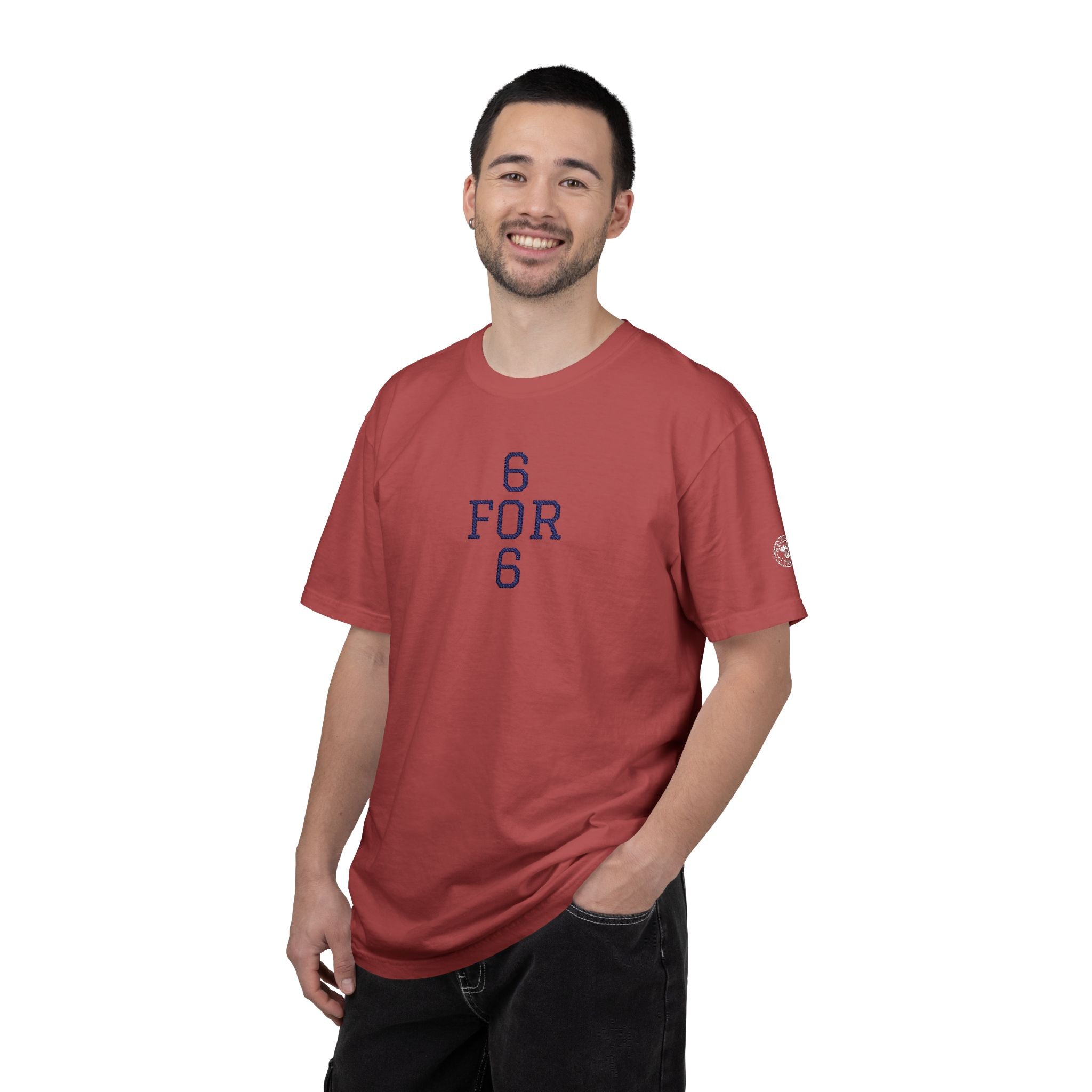 6 FOR 6 Embroidered - Crimson