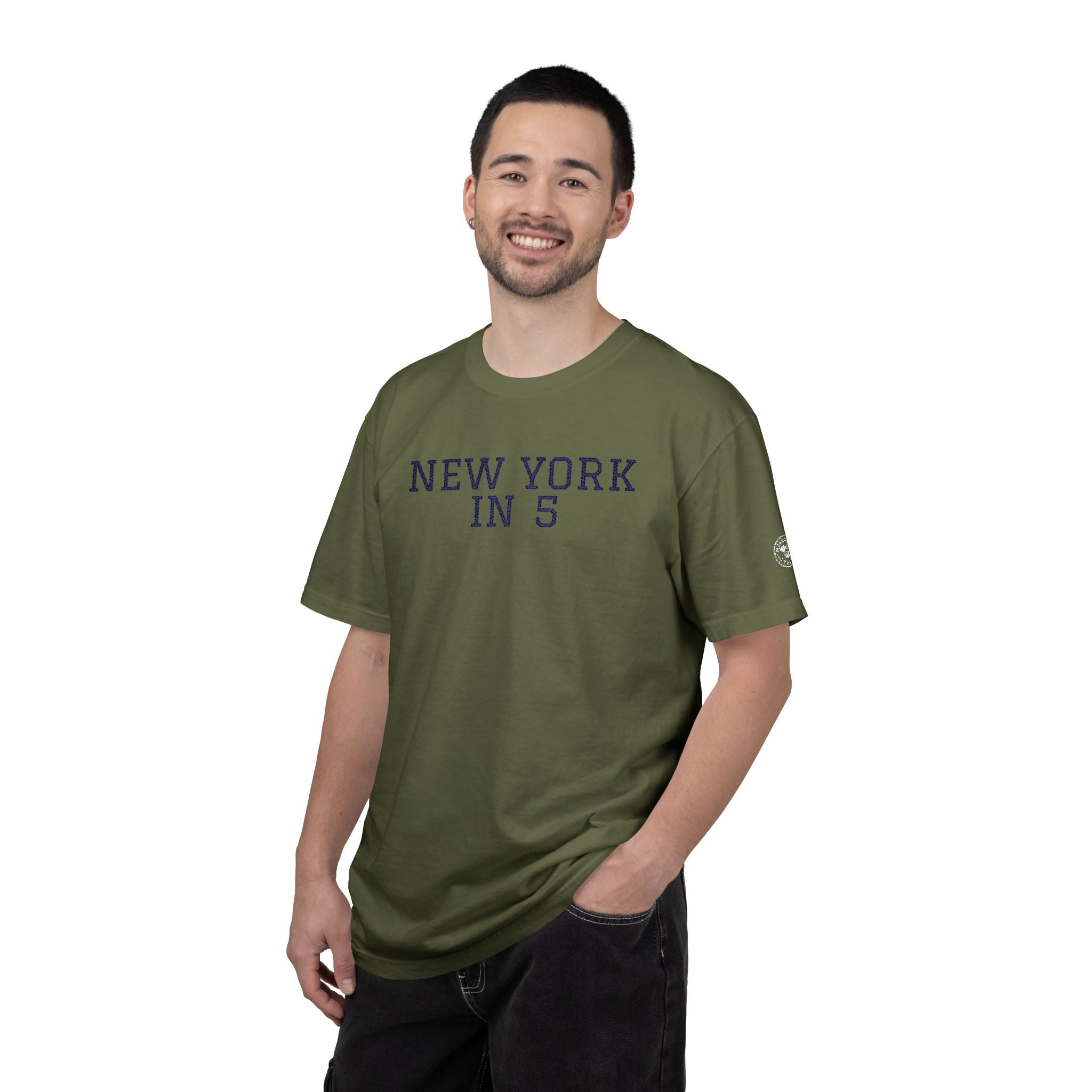 New York in 5 Embroidered - Hemp