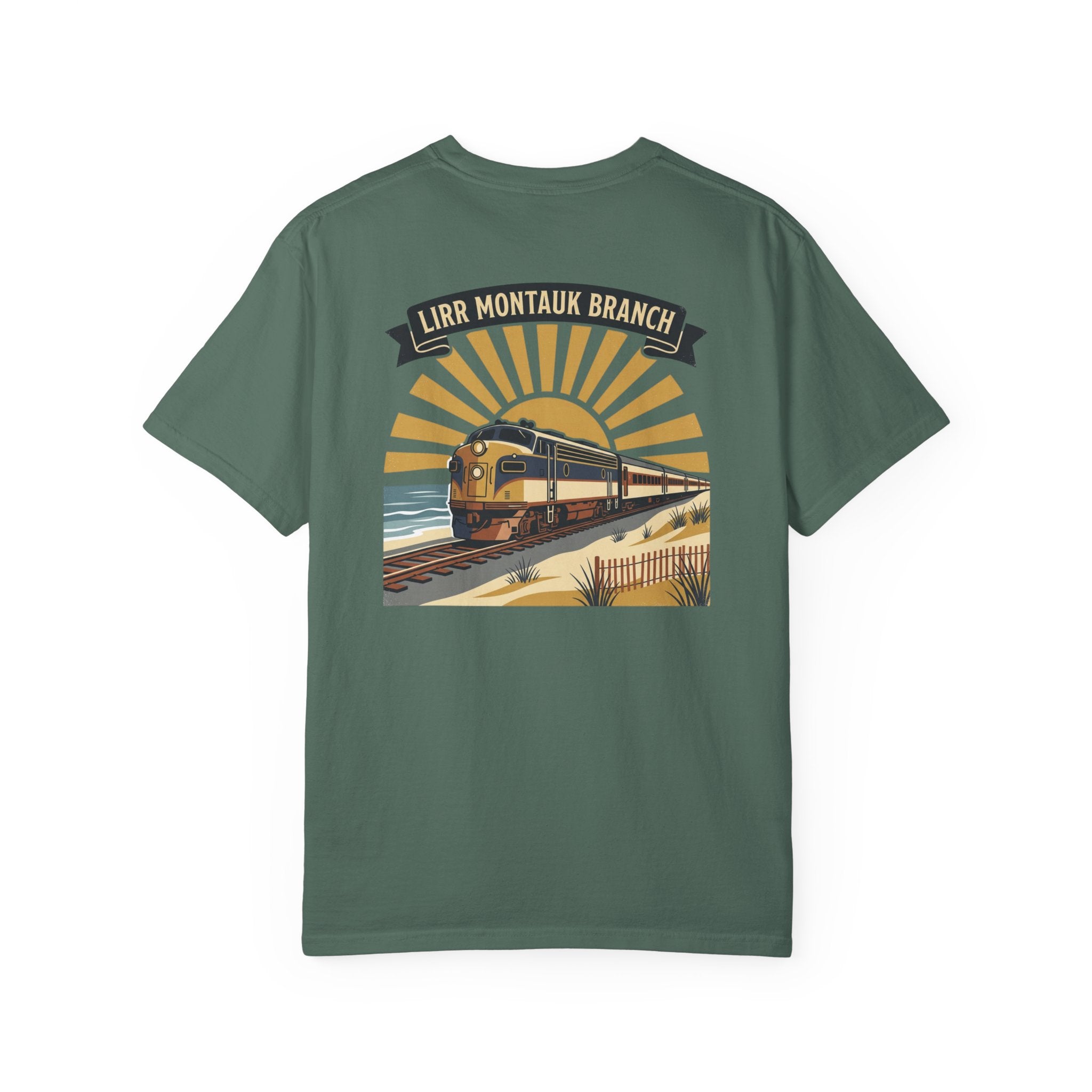 Montauk Branch Train Sunset - Blue Spruce