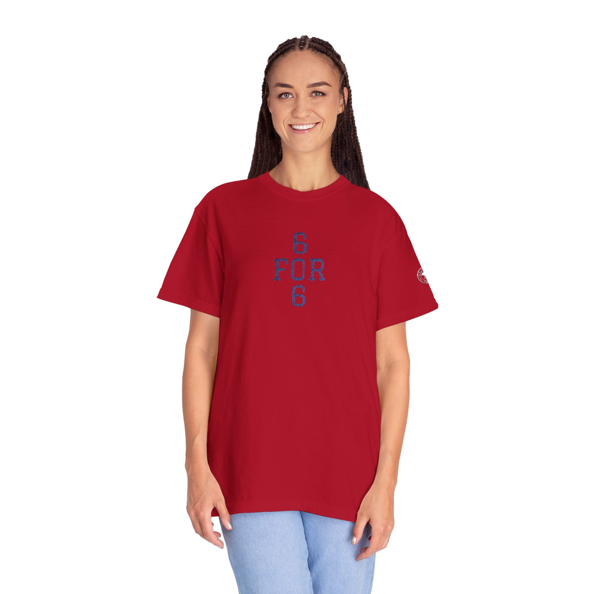 6 FOR 6 Embroidered - Red