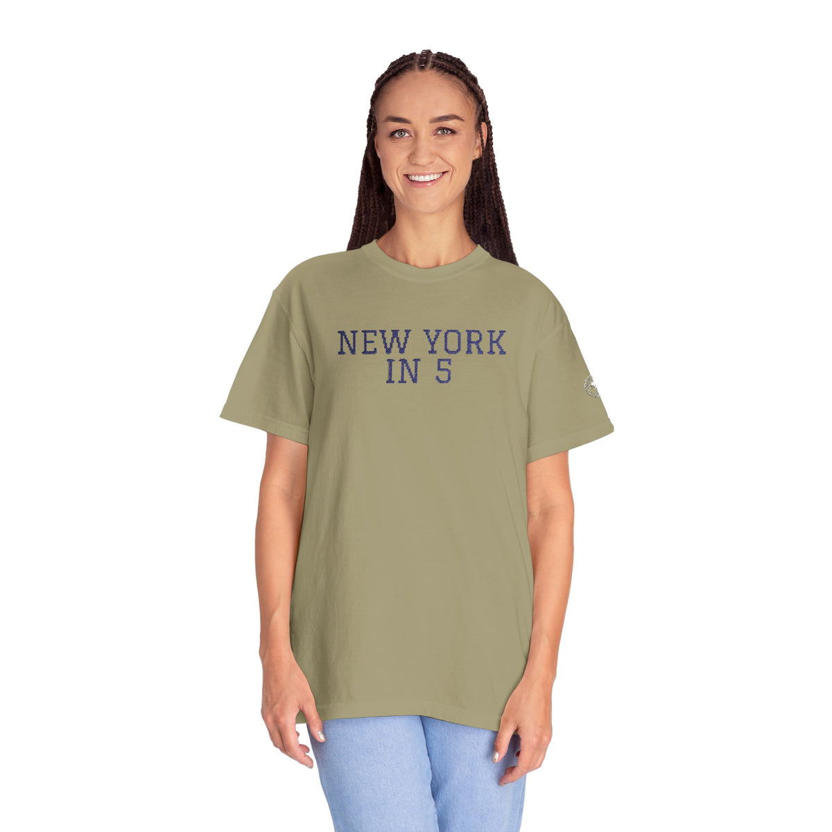 New York in 5 Embroidered - Khaki