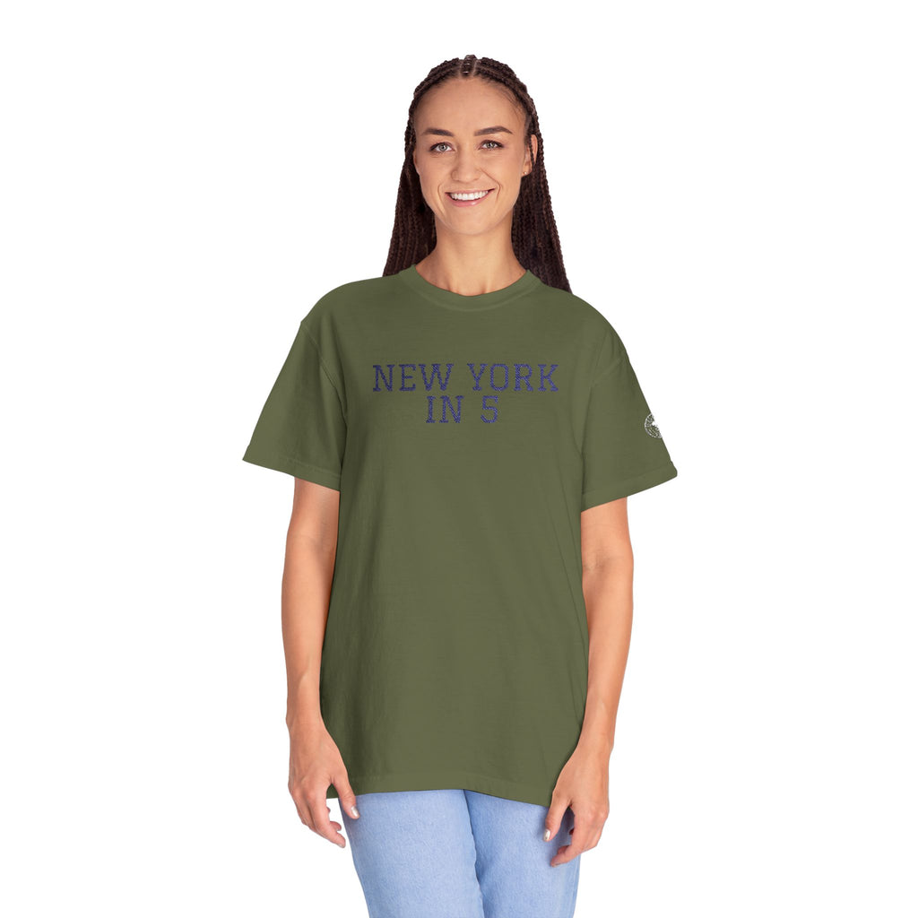 New York in 5 Embroidered - Hemp
