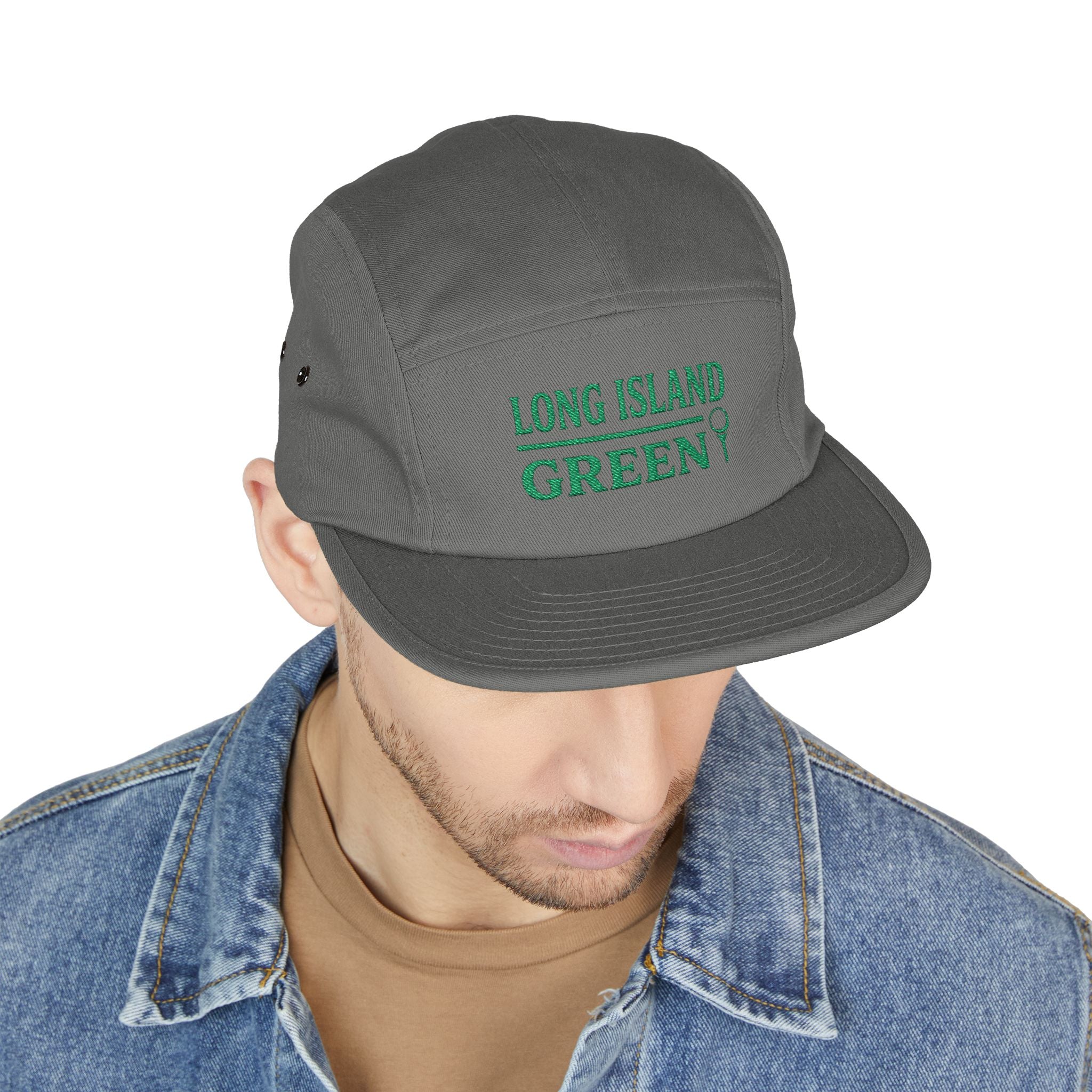 Long Island Green 5-Panel Cap - Grey