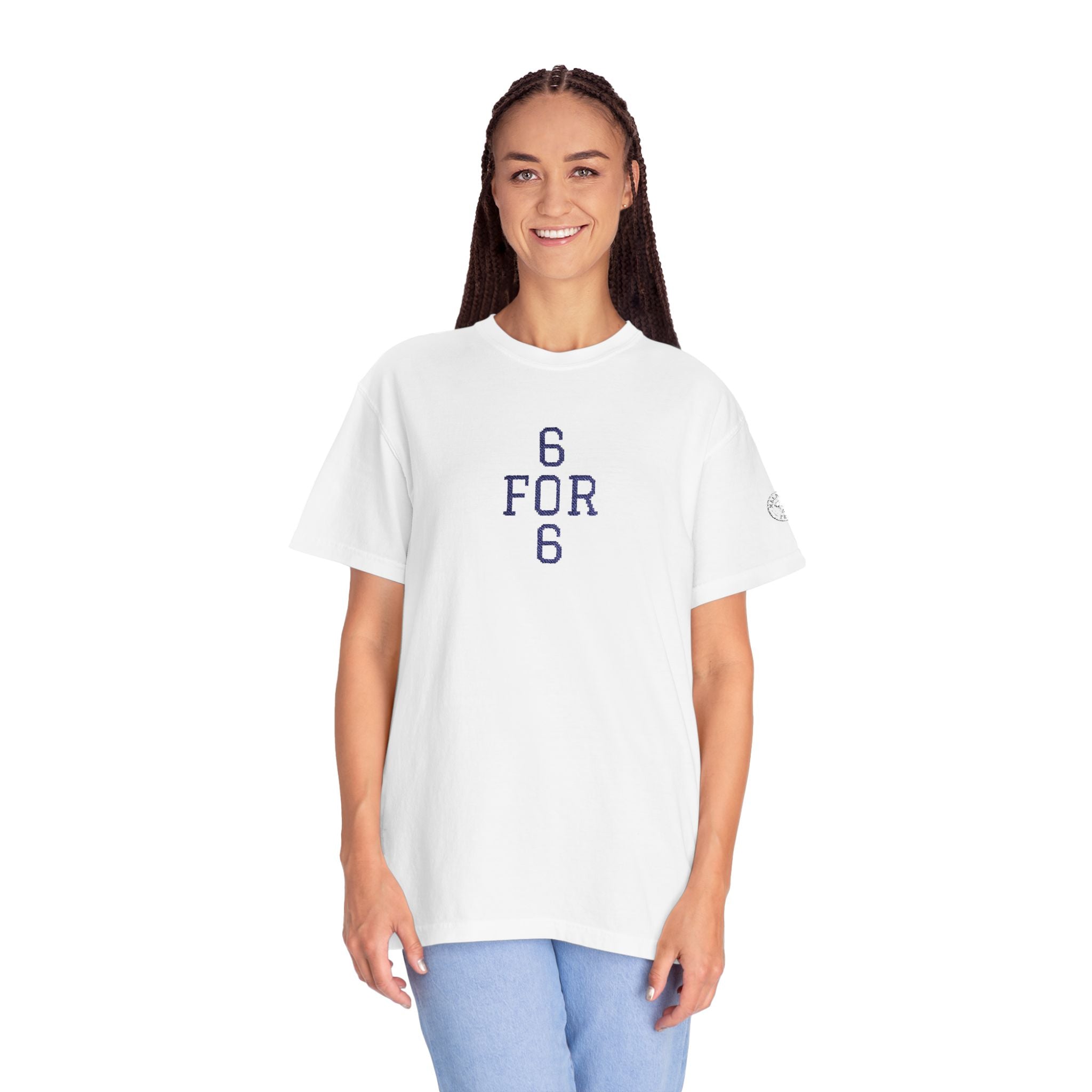 6 FOR 6 Embroidered - White