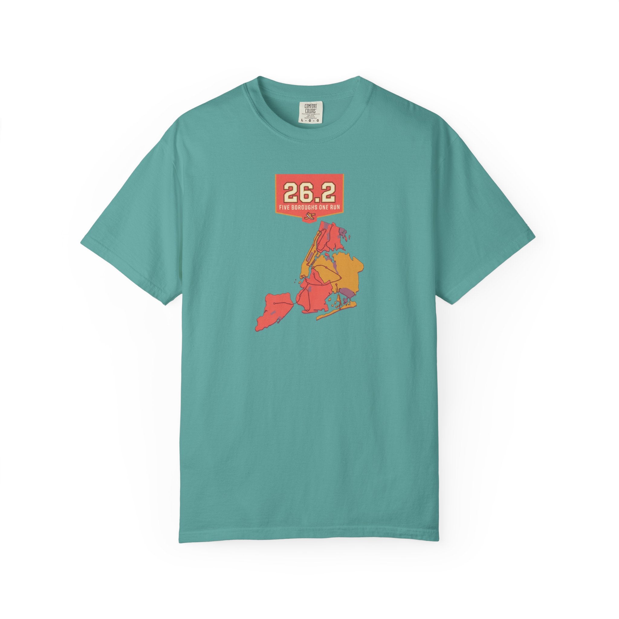 26.2 Five Boroughs One Run Marathon - Seafoam