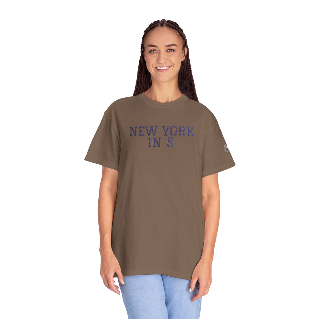 New York in 5 Embroidered - Espresso