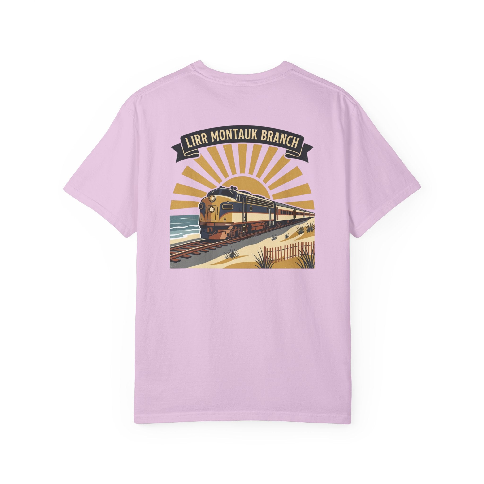 Montauk Branch Train Sunset - Orchid