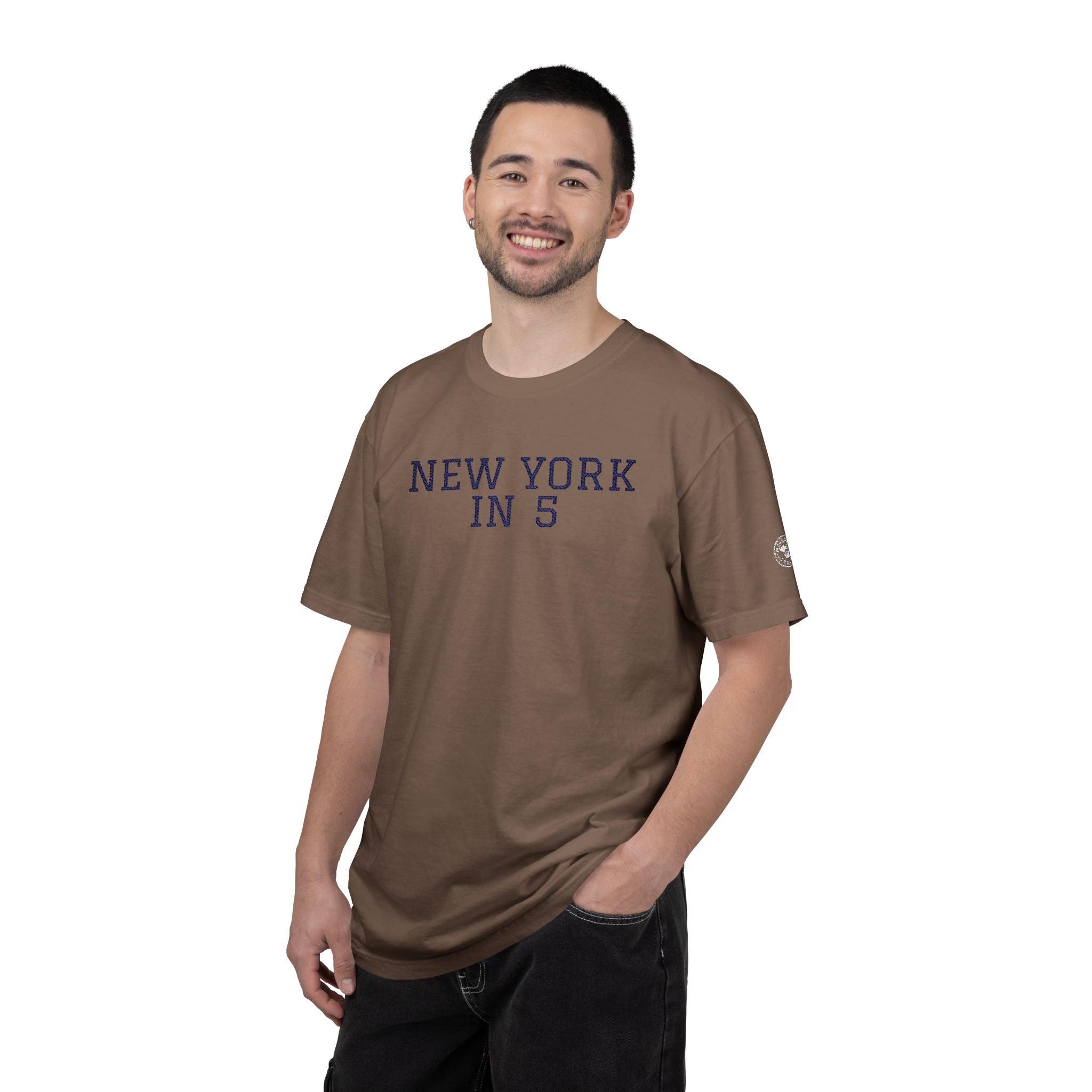 New York in 5 Embroidered - Espresso