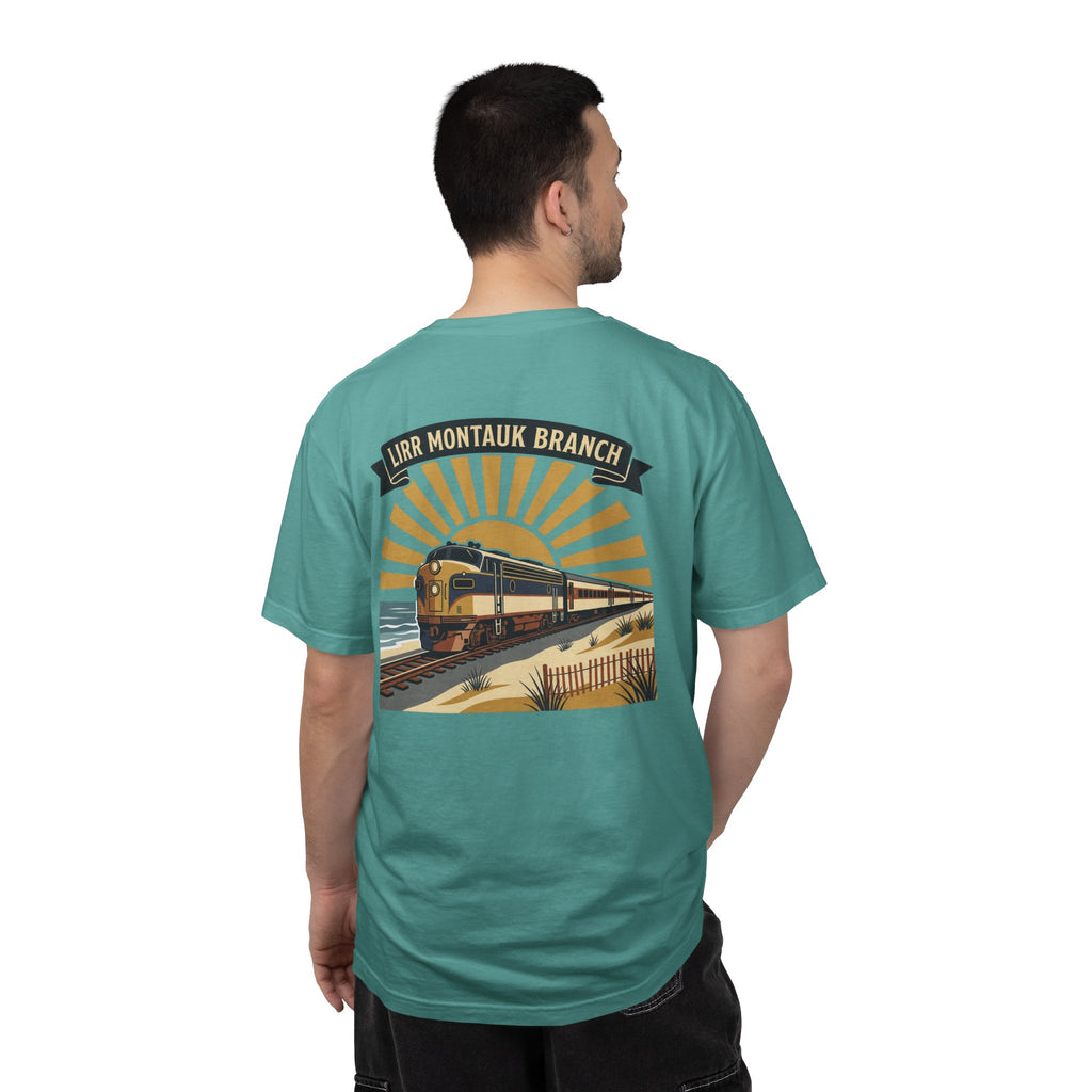Montauk Branch Train Sunset - Seafoam