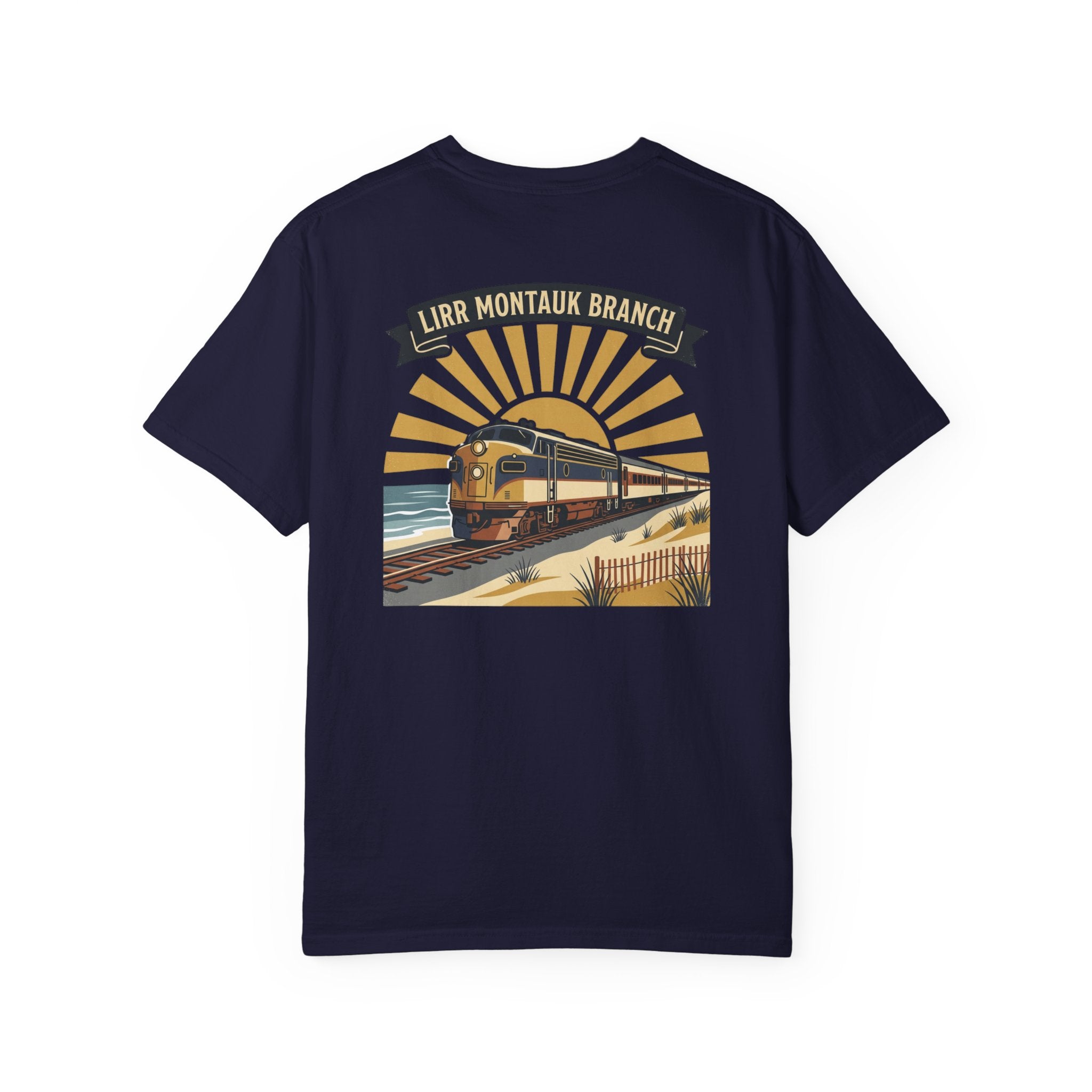 Montauk Branch Train Sunset - True Navy