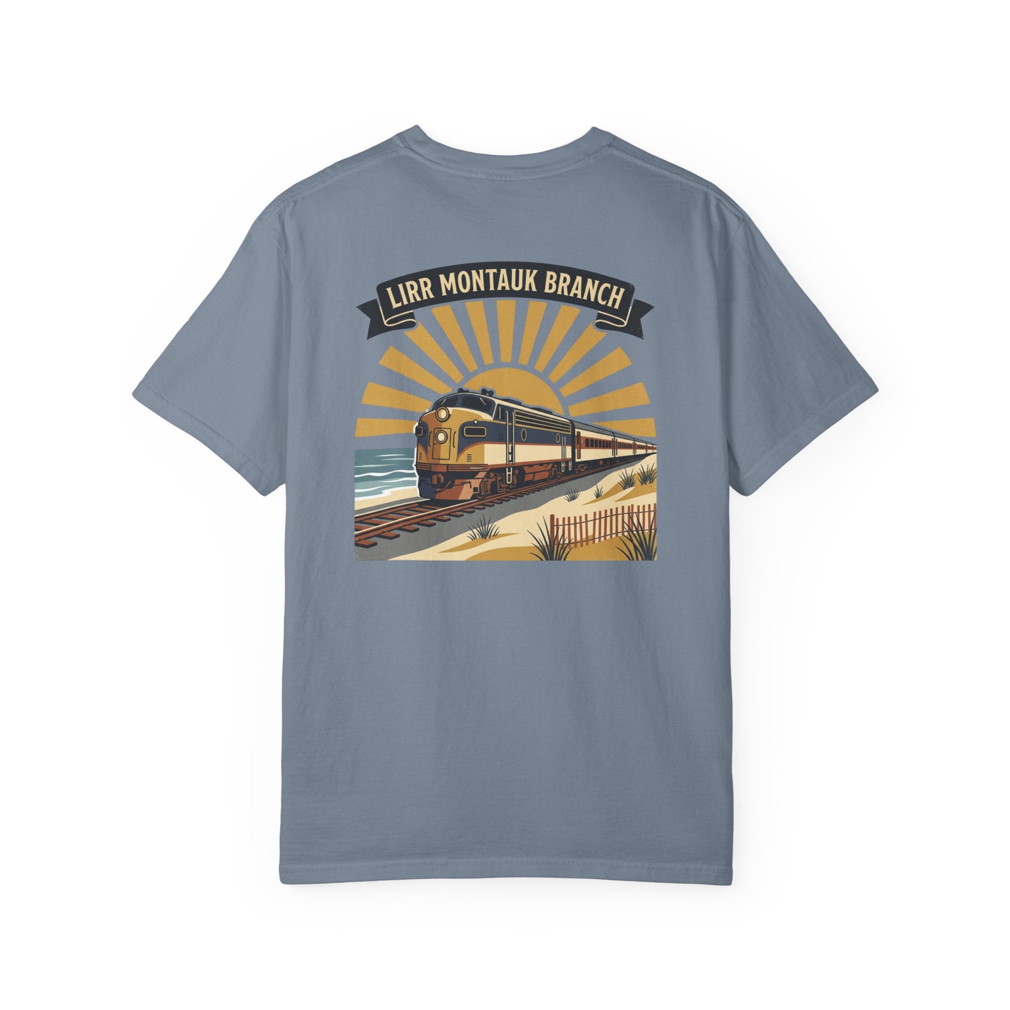 Montauk Branch Train Sunset - Blue Jean