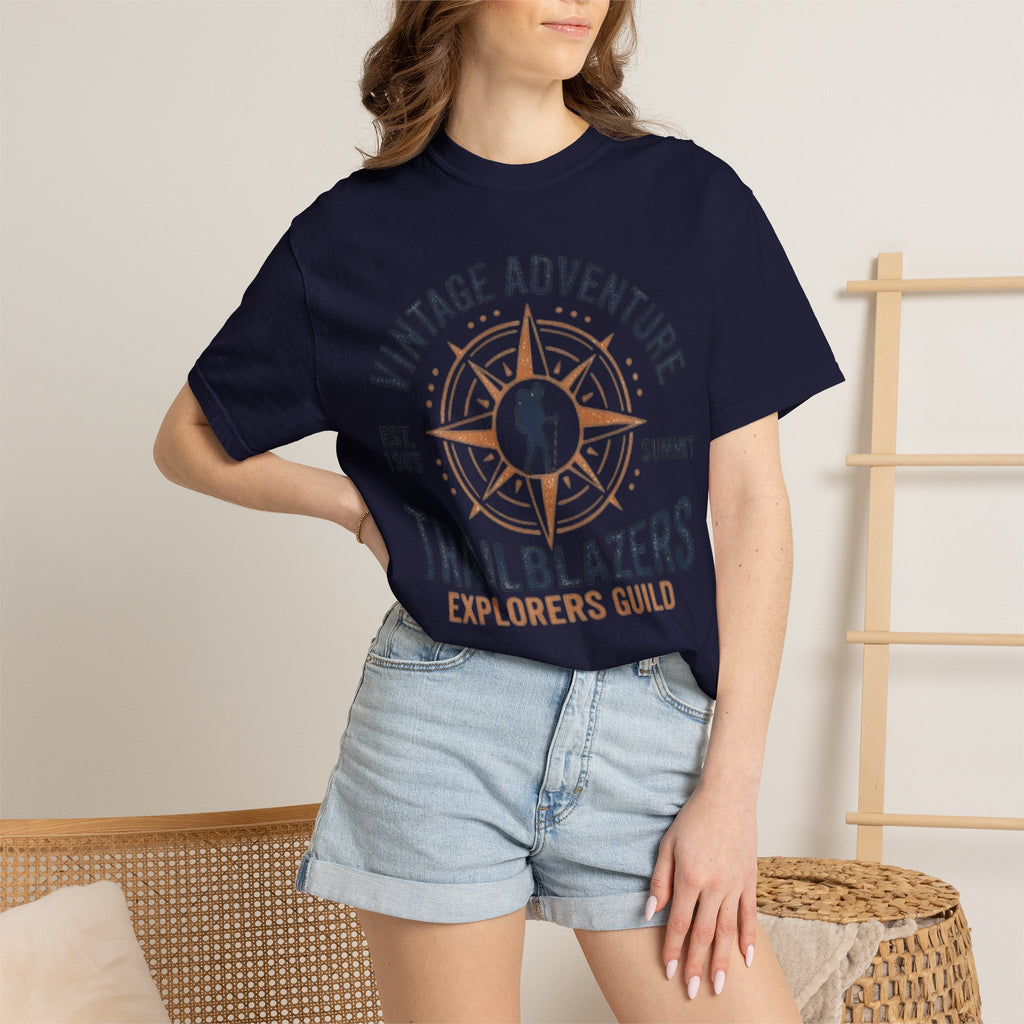 Trailblazers Vintage Adventure T-Shirt — "Trailblazers Explorers Guild" Compass Design