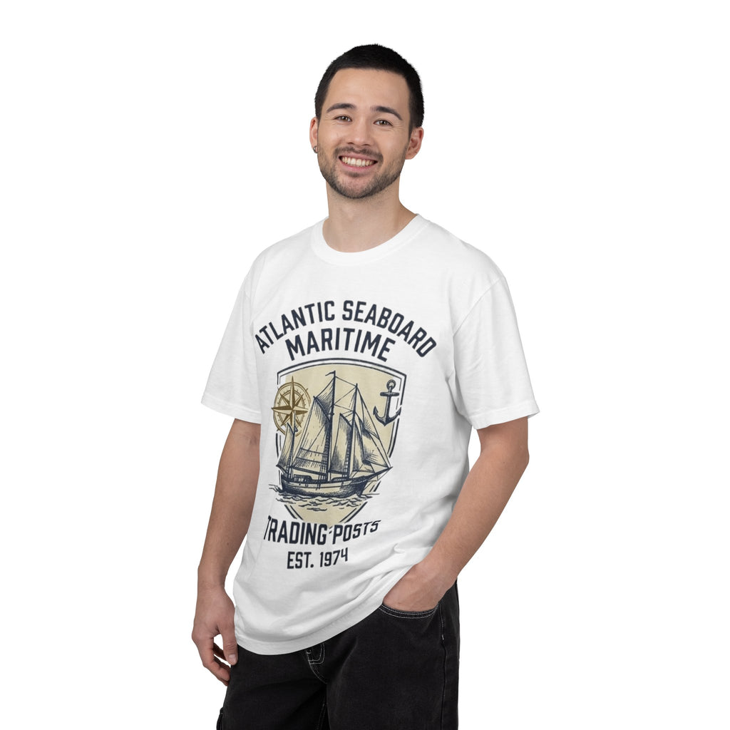 Maritime Sailing Tee — "Atlantic Seaboard" Vintage Ship Graphic