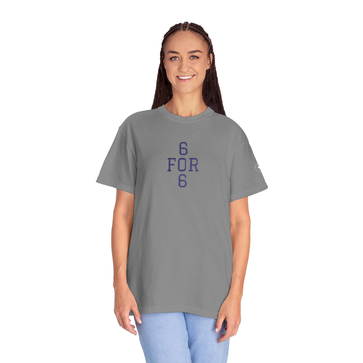 6 FOR 6 Embroidered - Grey