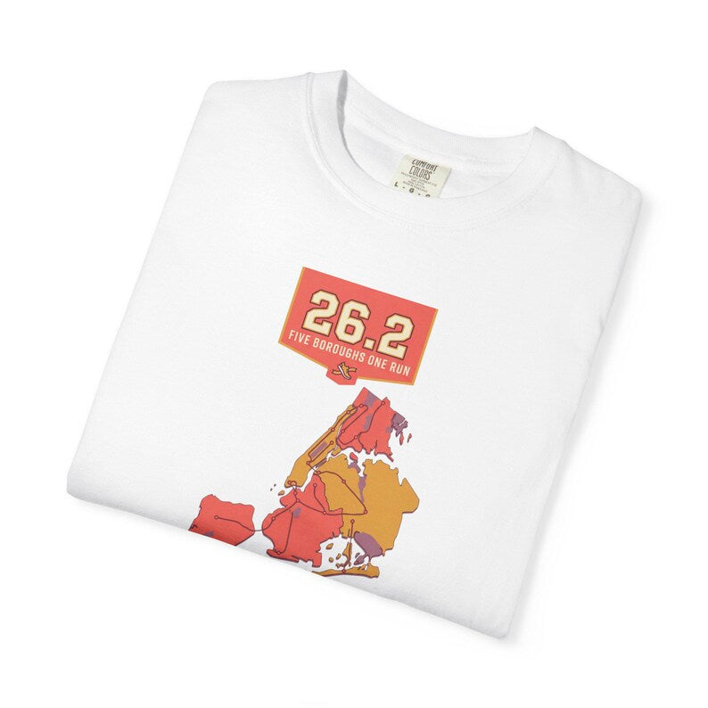 26.2 Five Boroughs One Run Marathon T-shirt | Vintage NYC Poster Tee